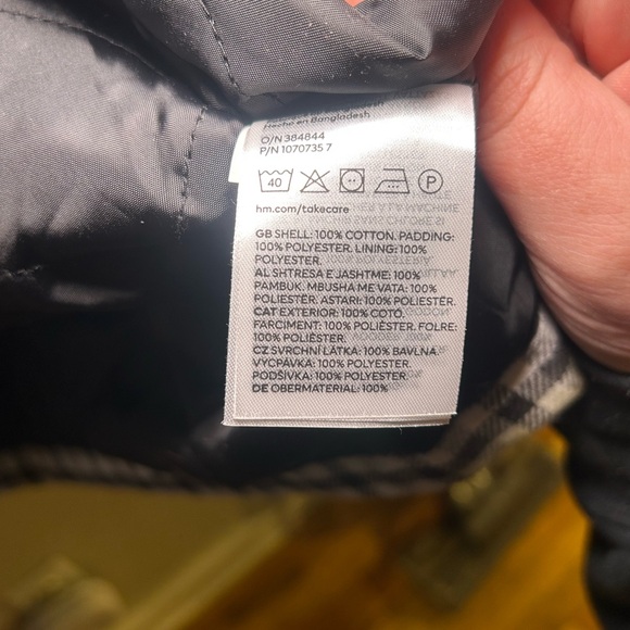 NWT H&M Men’s Padded Flannel Overshirt Size XXL - Picture 8 of 8